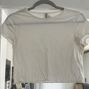 Divided White Women's Babydoll Crop Top